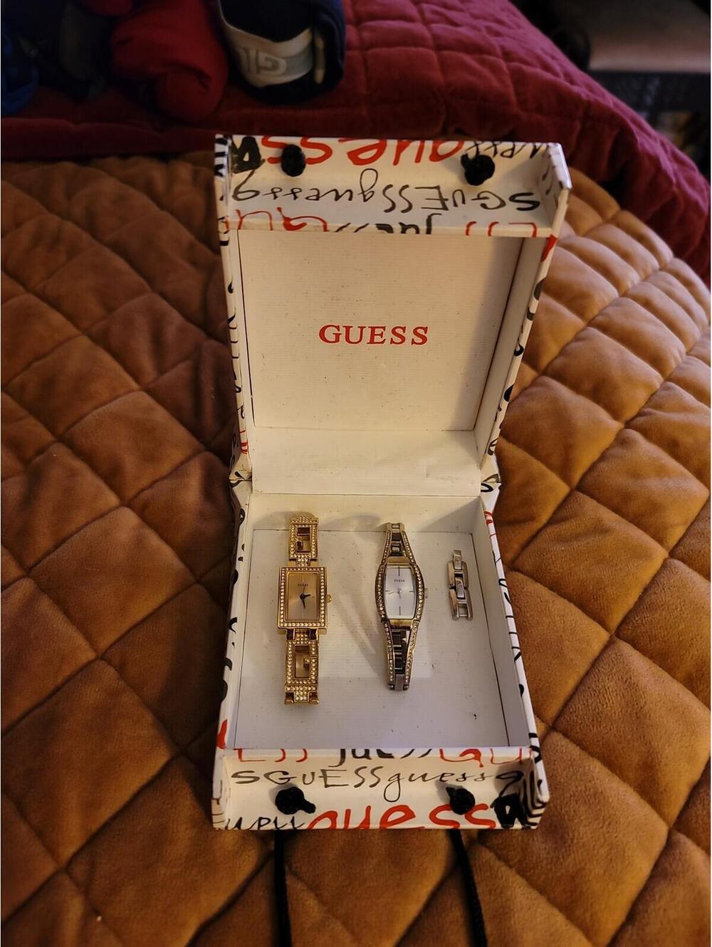 GUESS vintage watches, gold tone, and silver tone